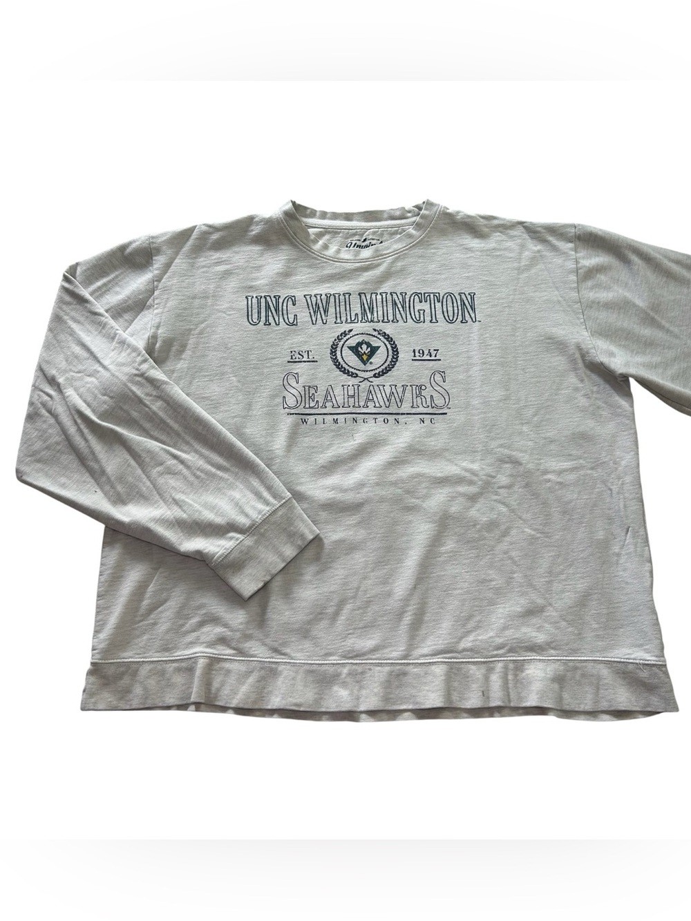 League UNC Wilmington Seahawks UNCW Men’s Crewneck Sweatshirt Gray Boxy size XL